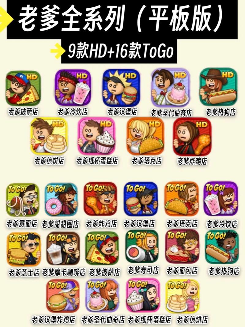 老爹togo全系列英文版图标
