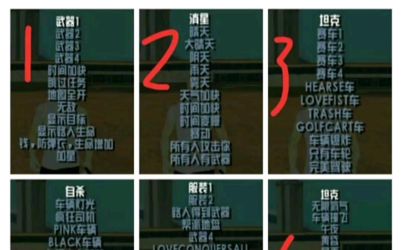 GTASA汉化版内置菜单图标
