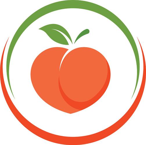 乡村生活桃子移植图标