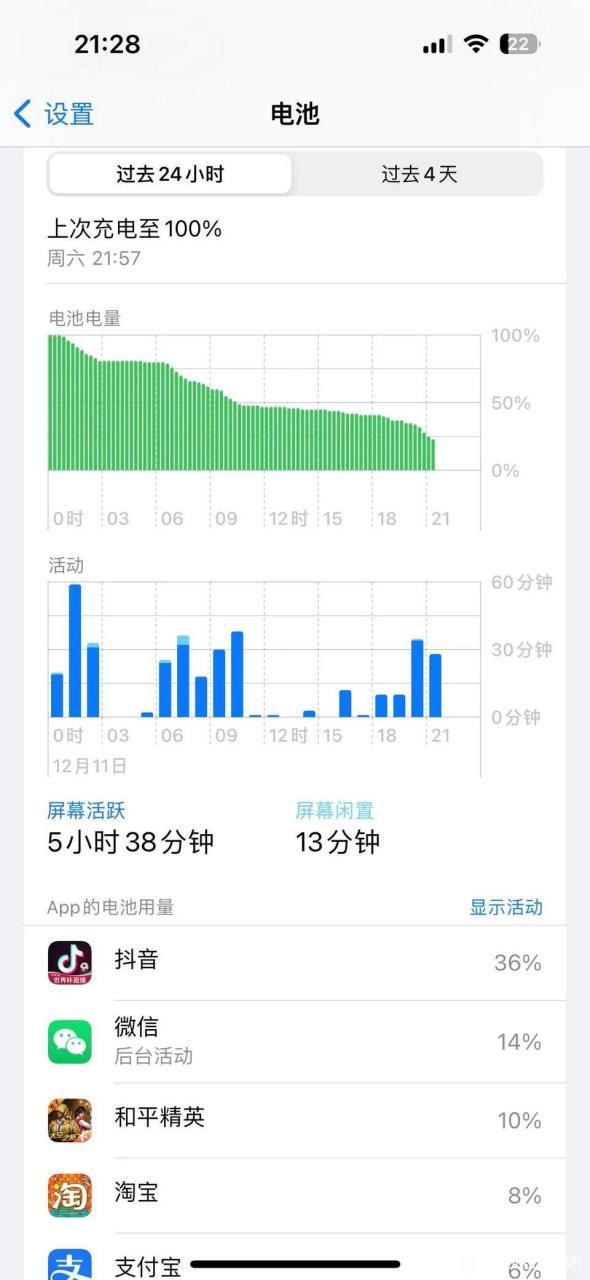 苹果电池续航图怎么看